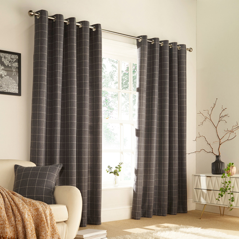 Ellis Eyelet, Grey - Ready Made Curtains - Image 3